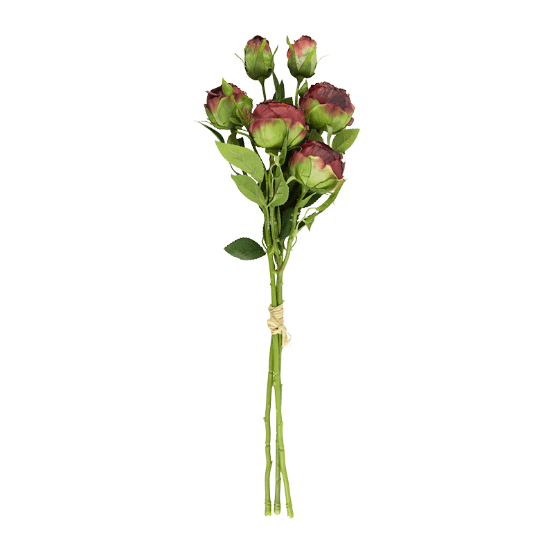 Artificial 6-Head Vintage Rose Bouquet Bundle