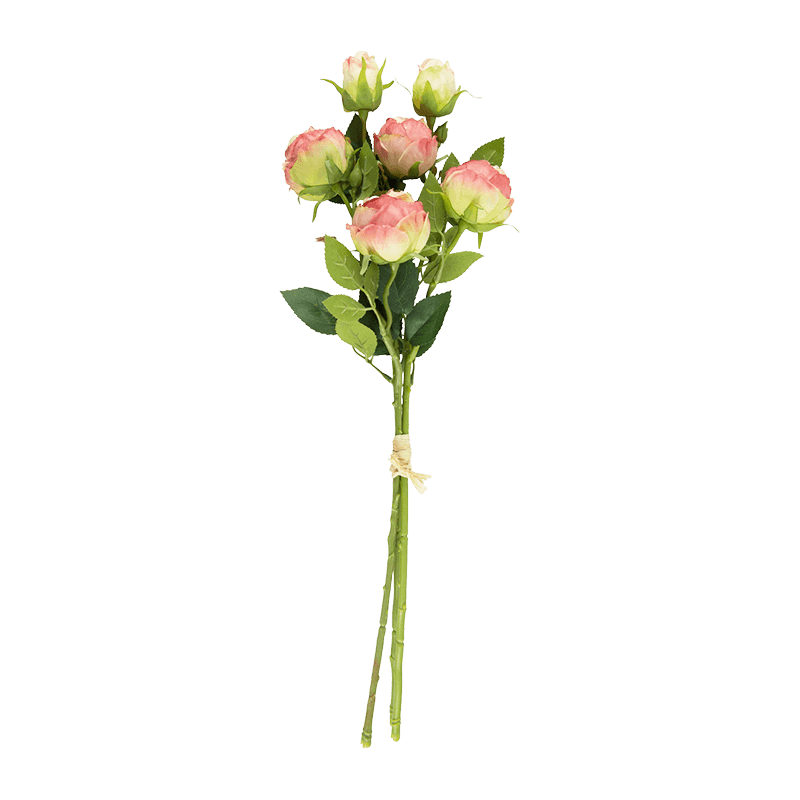 Artificial 6-Head Vintage Rose Bouquet Bundle