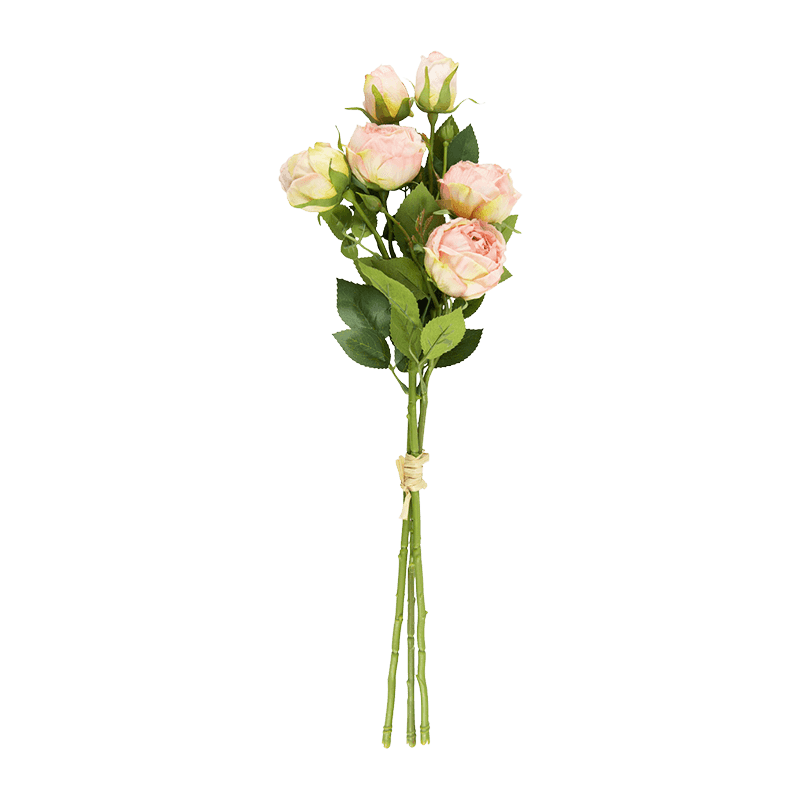 Artificial 6-Head Vintage Rose Bouquet Bundle