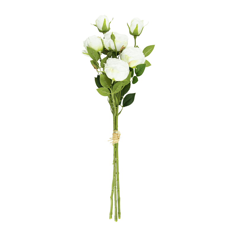 Artificial 6-Head Vintage Rose Bouquet Bundle