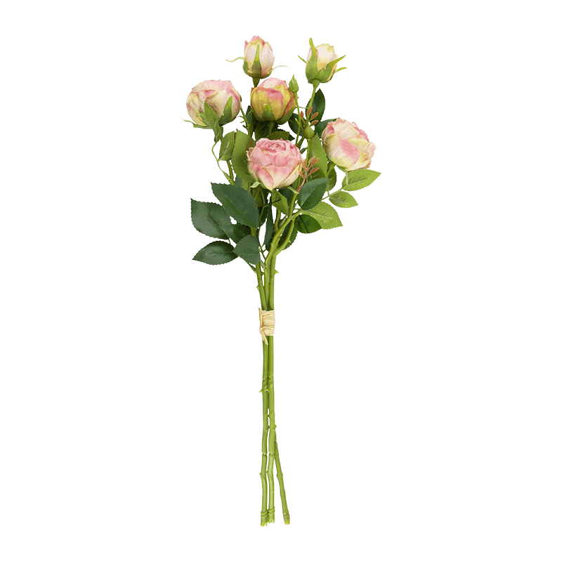 Artificial 6-Head Vintage Rose Bouquet Bundle