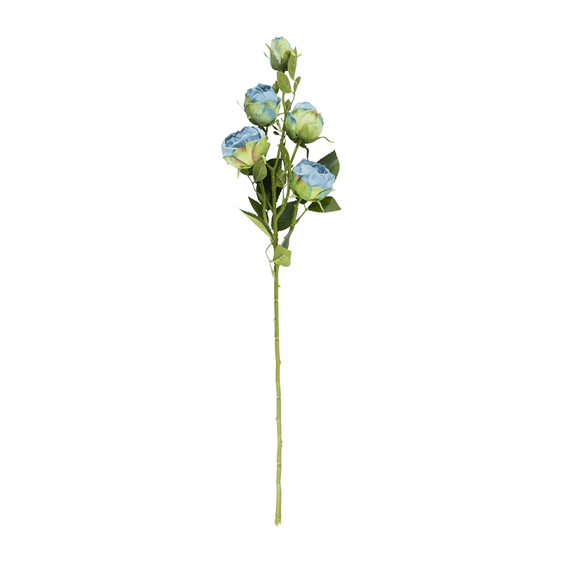 Artificial 5-Head Gradient Garden Rose Stem