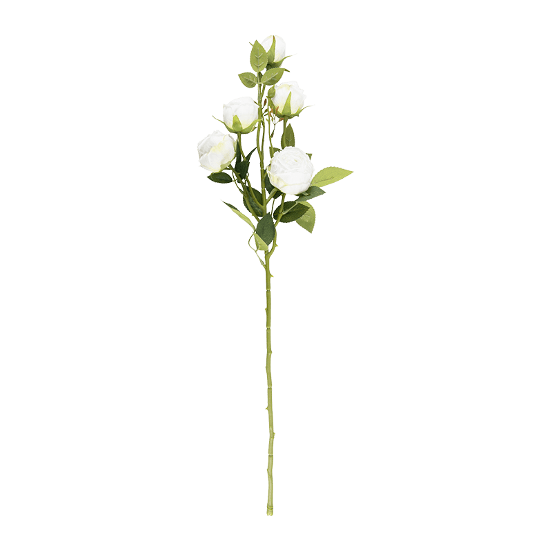 Artificial 5-Head Gradient Garden Rose Stem