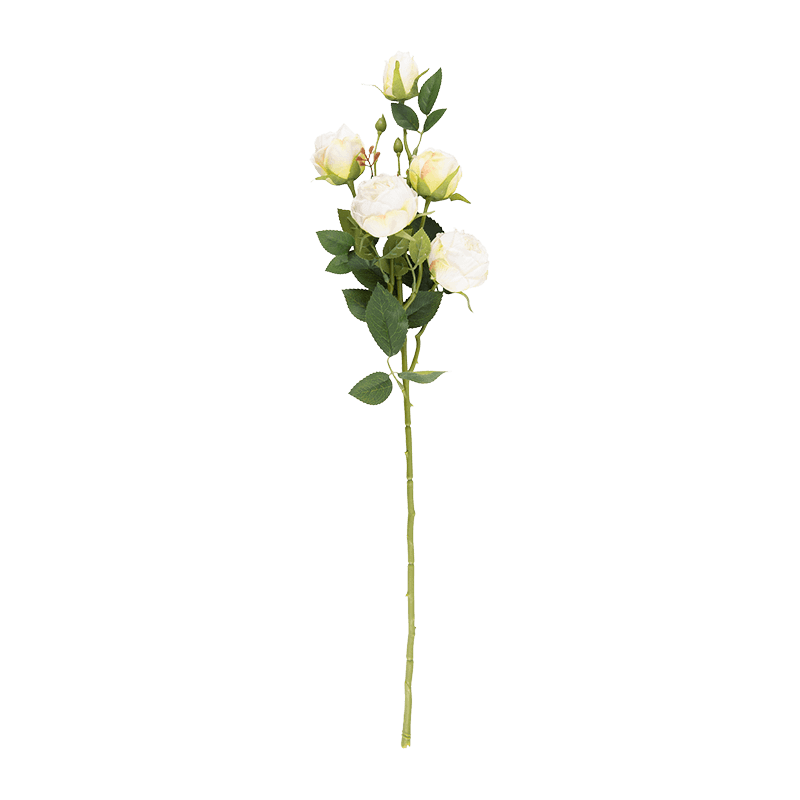 Artificial 5-Head Gradient Garden Rose Stem