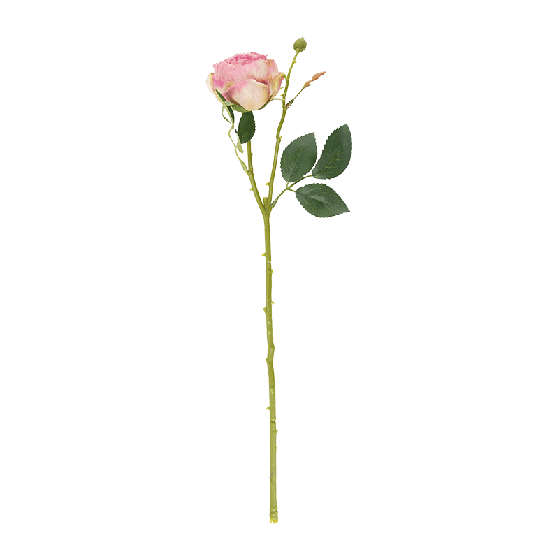 Artificial Single Head Vintage Rose Stem