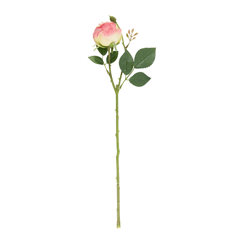 Artificial Single Head Vintage Rose Stem