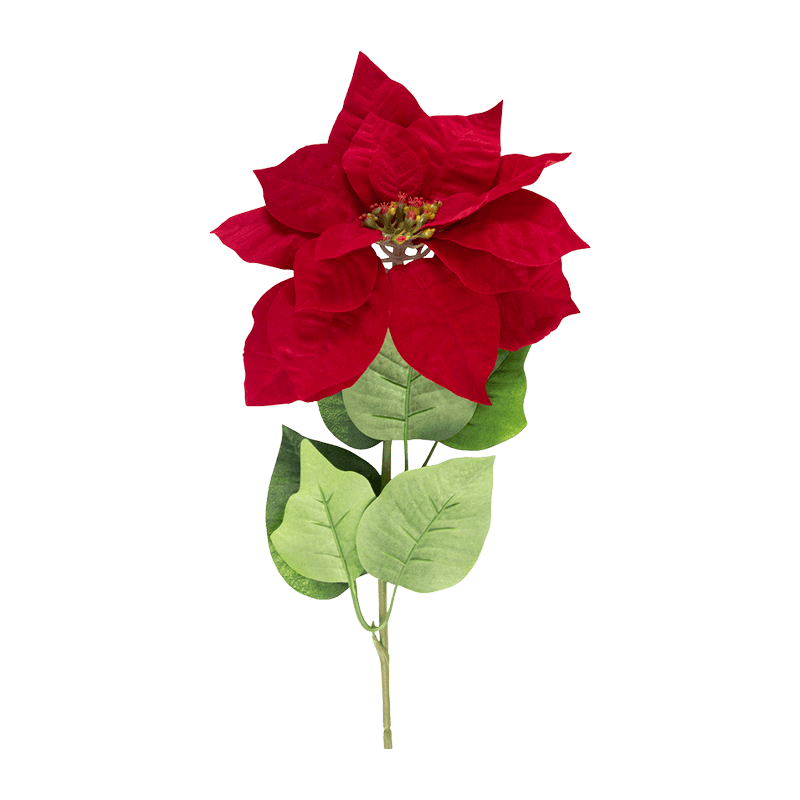 Artificial Poinsettia Stem