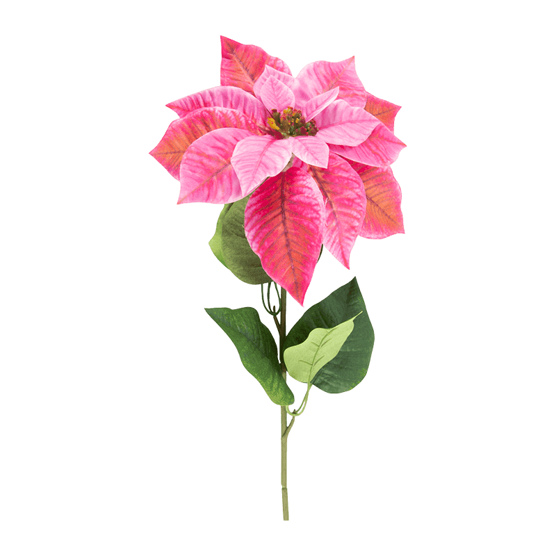 Artificial Poinsettia Stem