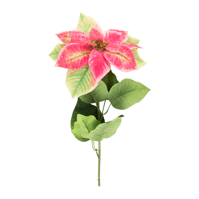Artificial Poinsettia Stem
