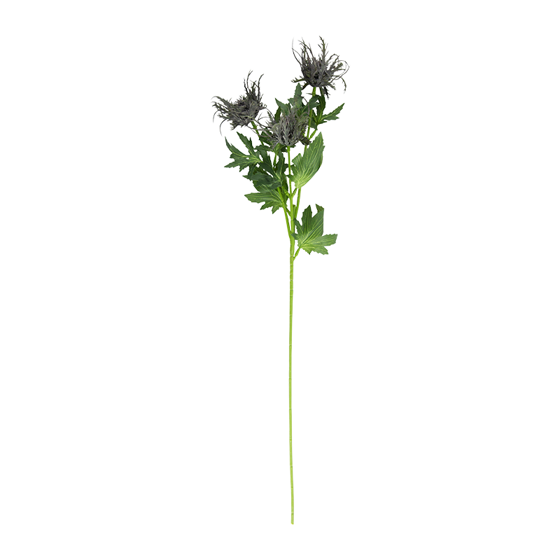 Artificial Grey Eryngium Spray, 3 Heads Sea Holly Stem