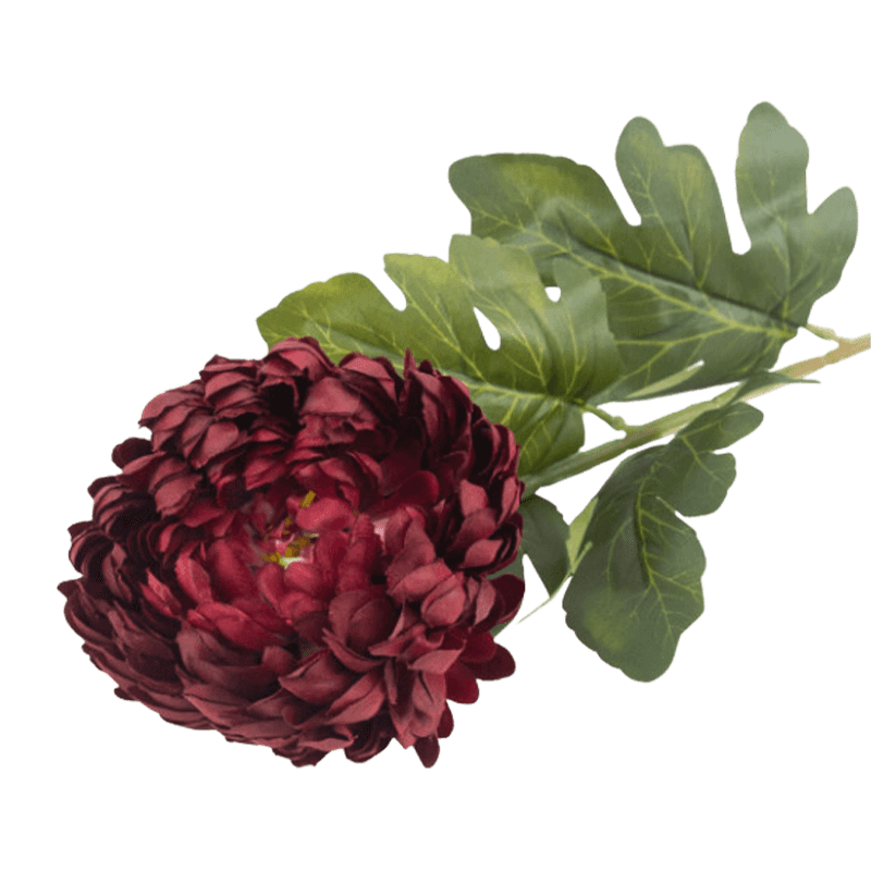 29"Artificial Chrysanthemum Flower With 3 Leaves