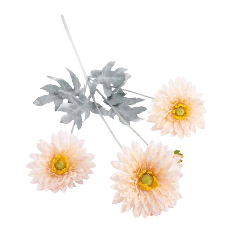 Artificial 4-Bloom White Gerbera Daisy Spray