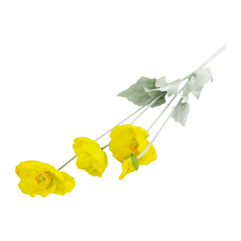 Artificial Poppy Flowers With 4 Flowers