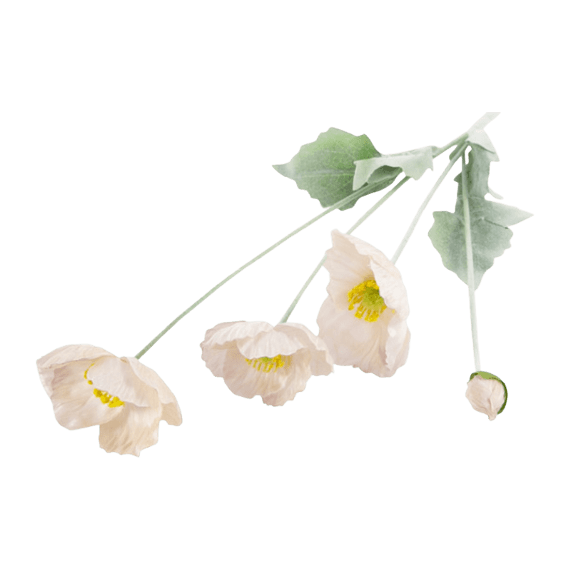 Artificial Poppy Flowers With 4 Flowers