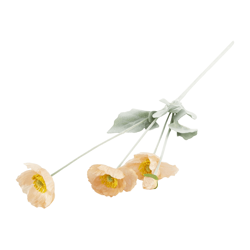 Artificial Poppy Flowers With 4 Flowers
