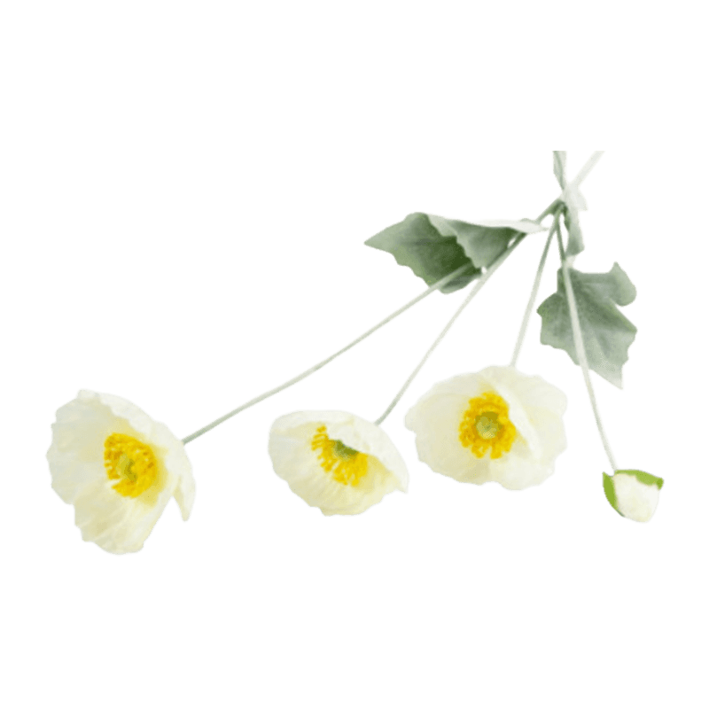 Artificial Poppy Flowers With 4 Flowers