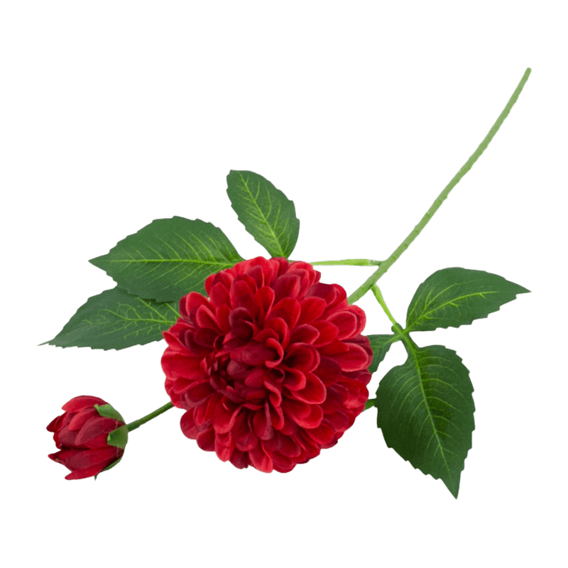 22"Artificial Dehlia With 2 Flowers