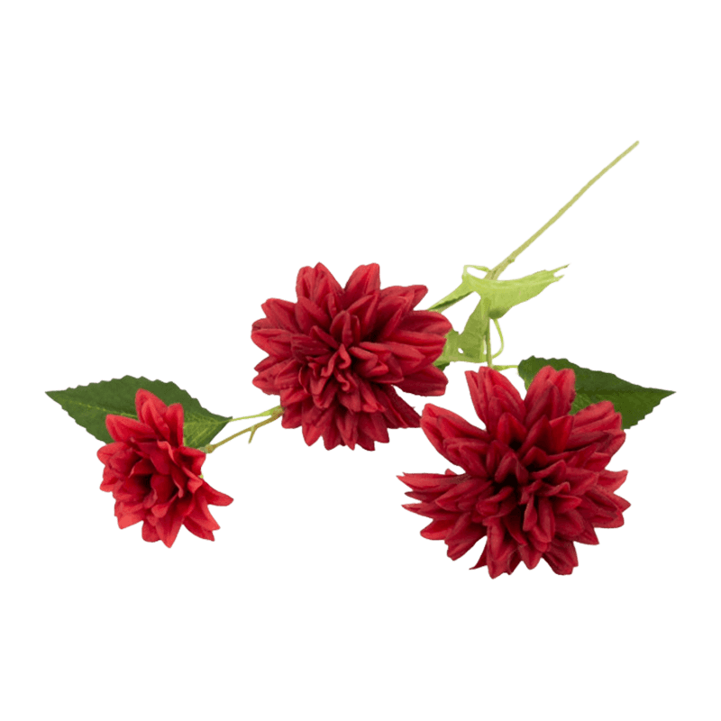 28"Artificial 3-Bloom Dahlia Single Stem