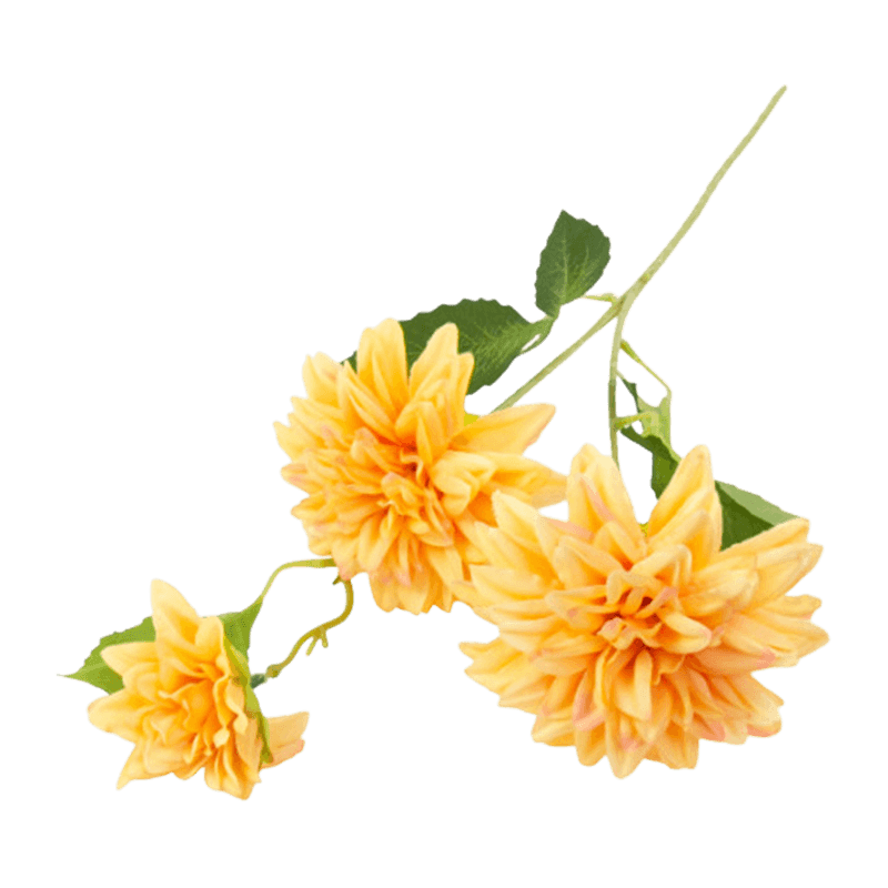 28"Artificial 3-Bloom Dahlia Single Stem