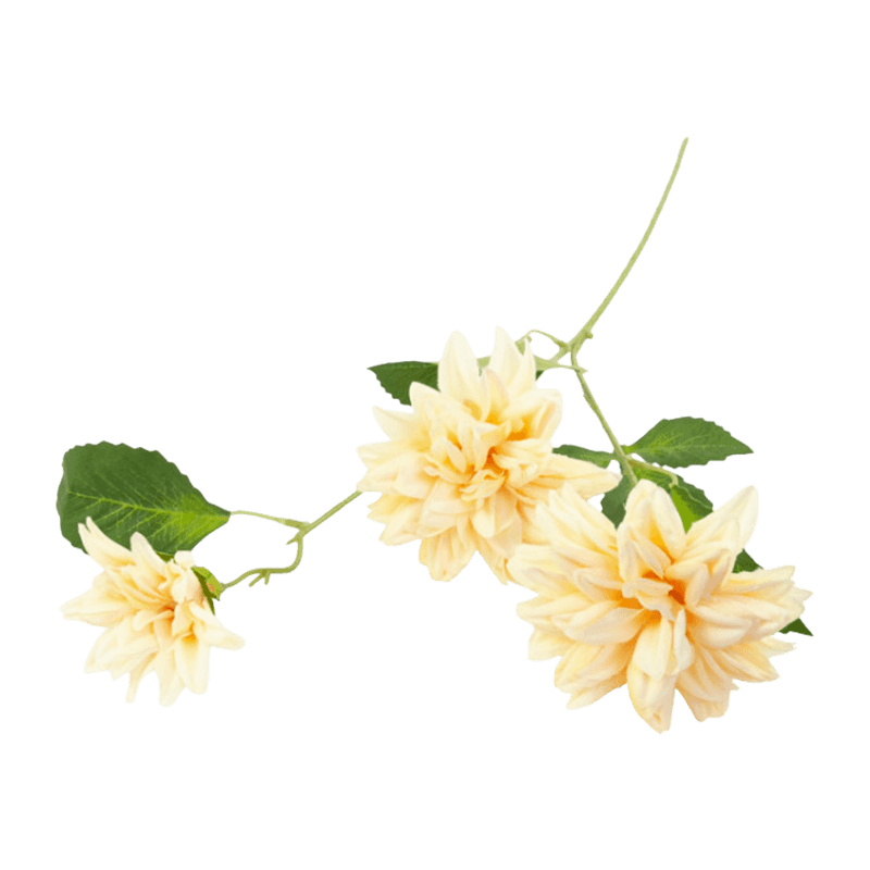 28"Artificial 3-Bloom Dahlia Single Stem