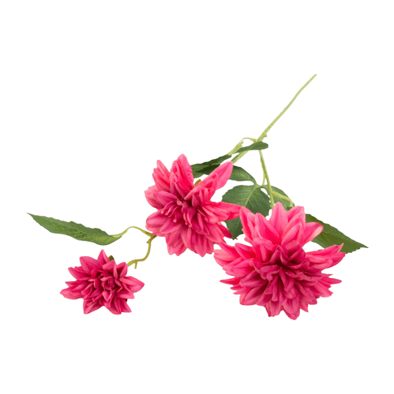 28"Artificial 3-Bloom Dahlia Single Stem