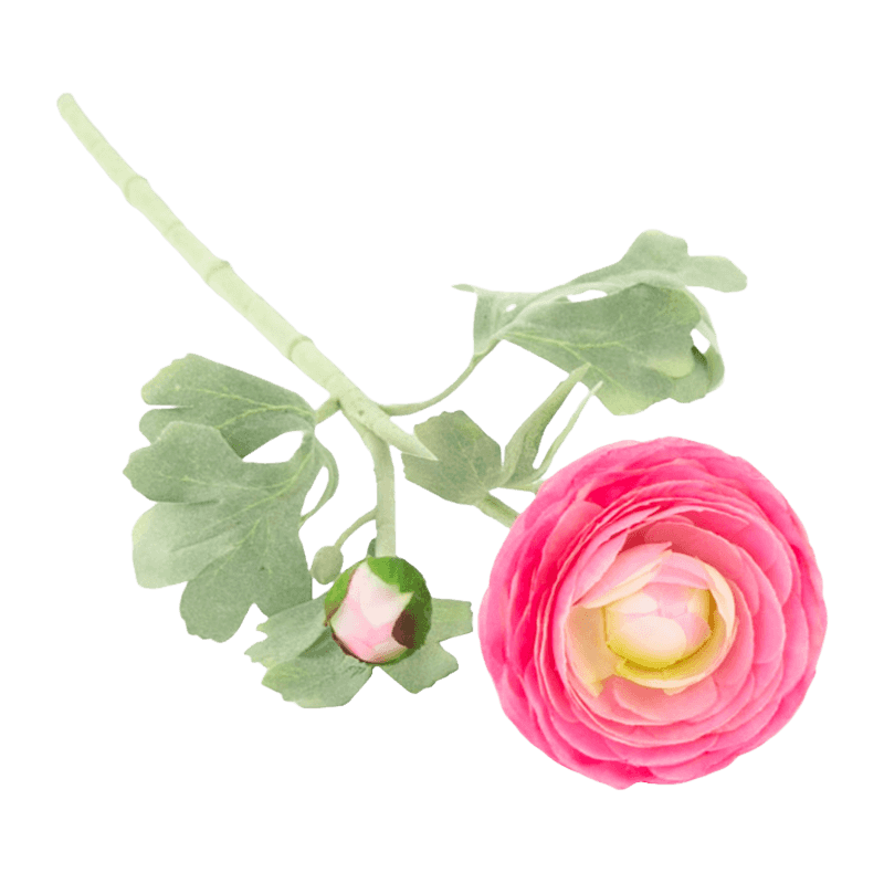 19.7" Artificial Flocked 2-Bloom Lotus