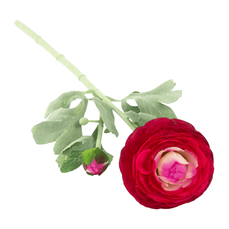 19.7" Artificial Flocked 2-Bloom Lotus