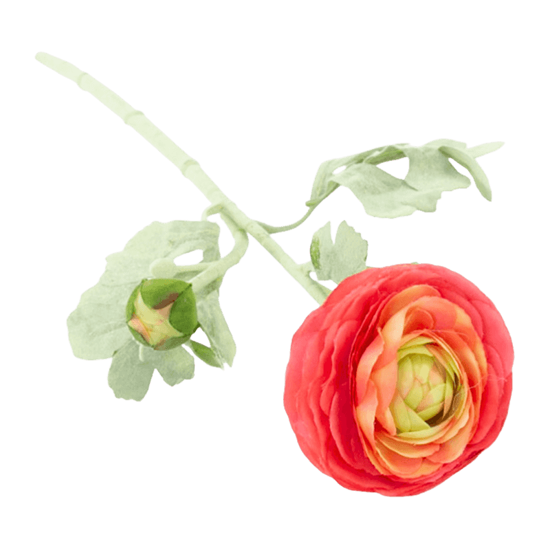 19.7" Artificial Flocked 2-Bloom Lotus