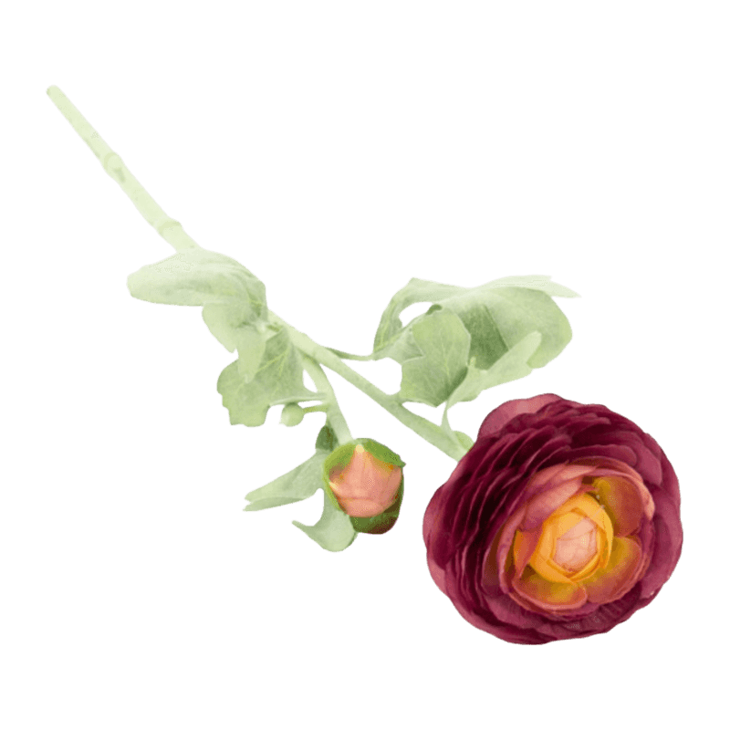 19.7" Artificial Flocked 2-Bloom Lotus