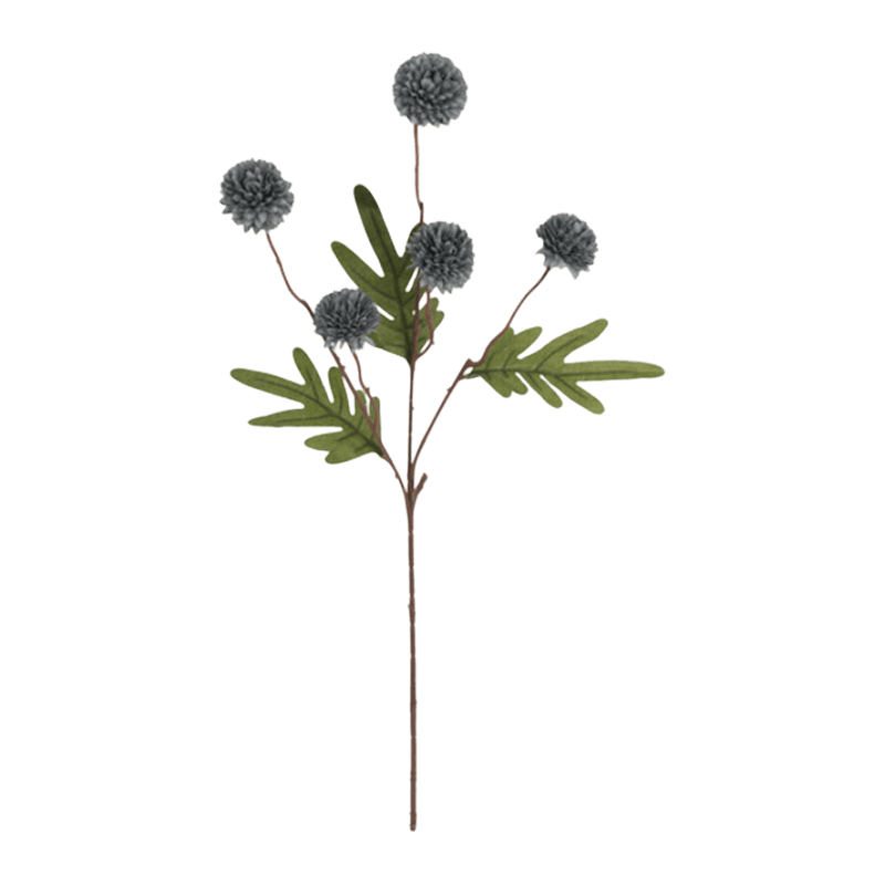 51cm Artificial 5-Bloom Chrysanthemum