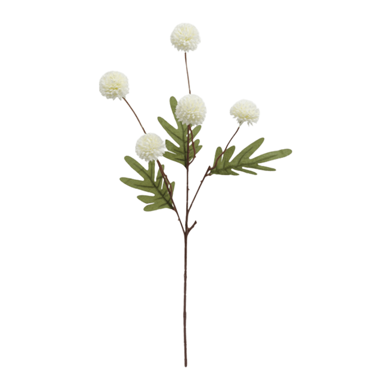 51cm Artificial 5-Bloom Chrysanthemum