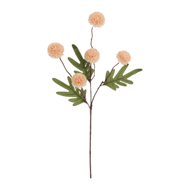 51cm Artificial 5-Bloom Chrysanthemum