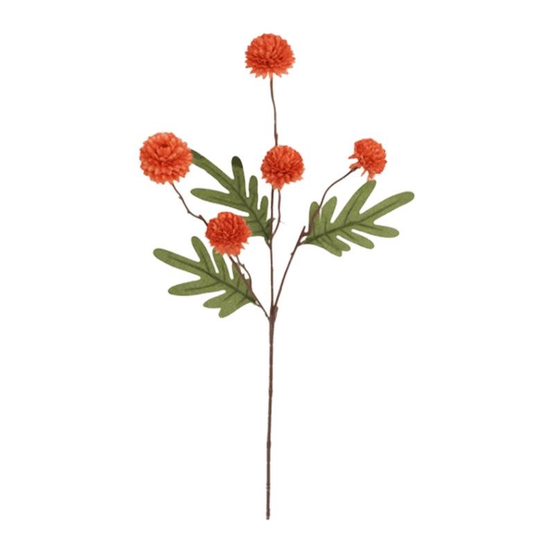 51cm Artificial 5-Bloom Chrysanthemum