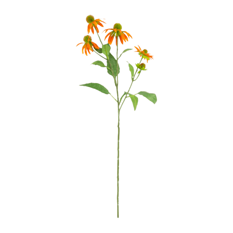 Artificial Echinacea Spray With 5 Flower Heads