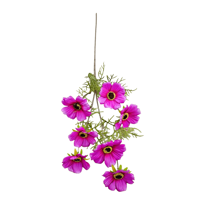 72cm Single Stem 7-Head Artificial Cosmos