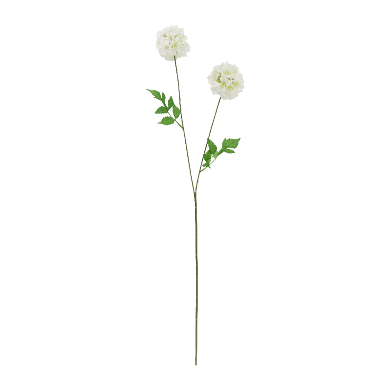 Artificial Scabiosa Spray With 2 Heads