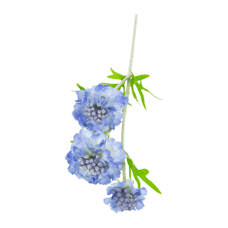 Artificial Scabiosa Long Spray With 3 Flower Heads