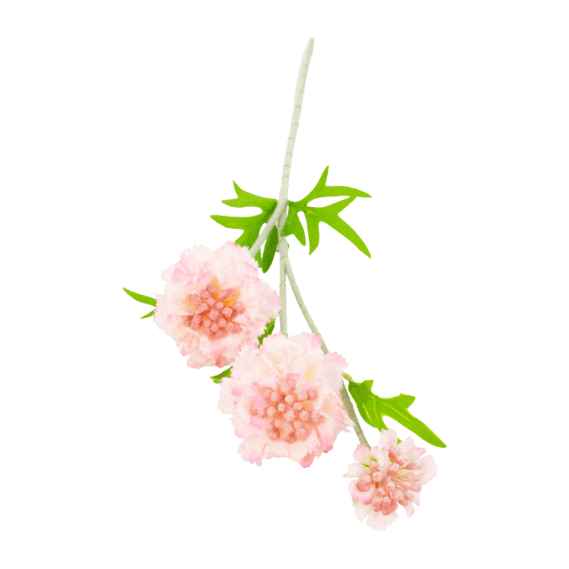 Artificial Scabiosa Long Spray With 3 Flower Heads