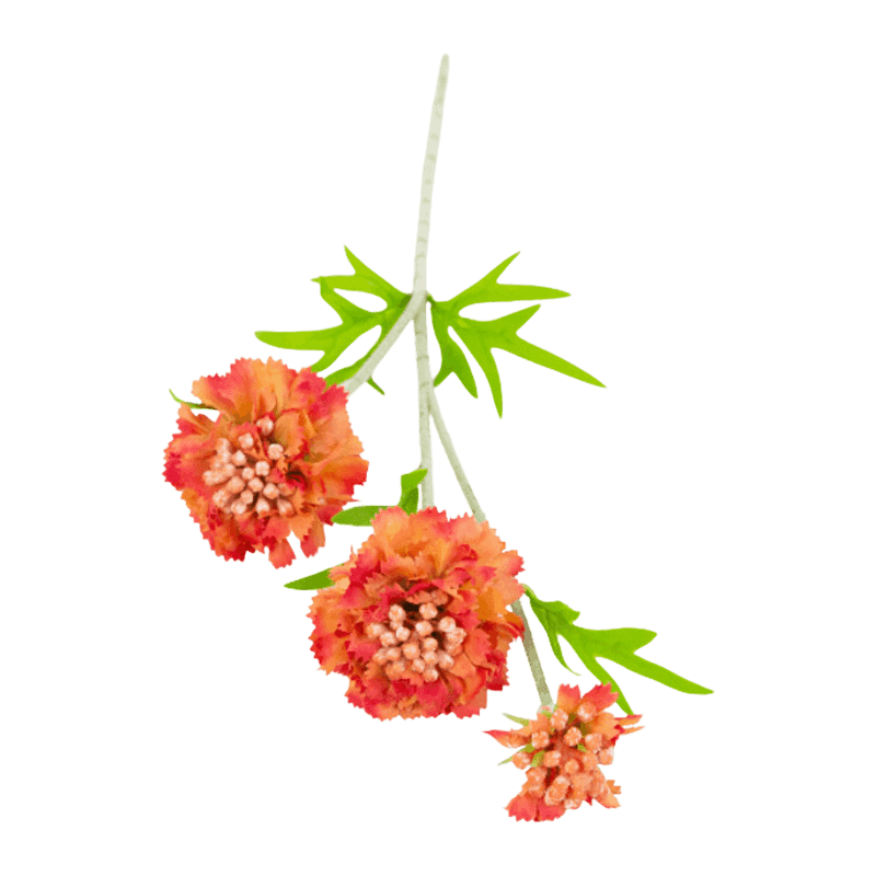 Artificial Scabiosa Long Spray With 3 Flower Heads