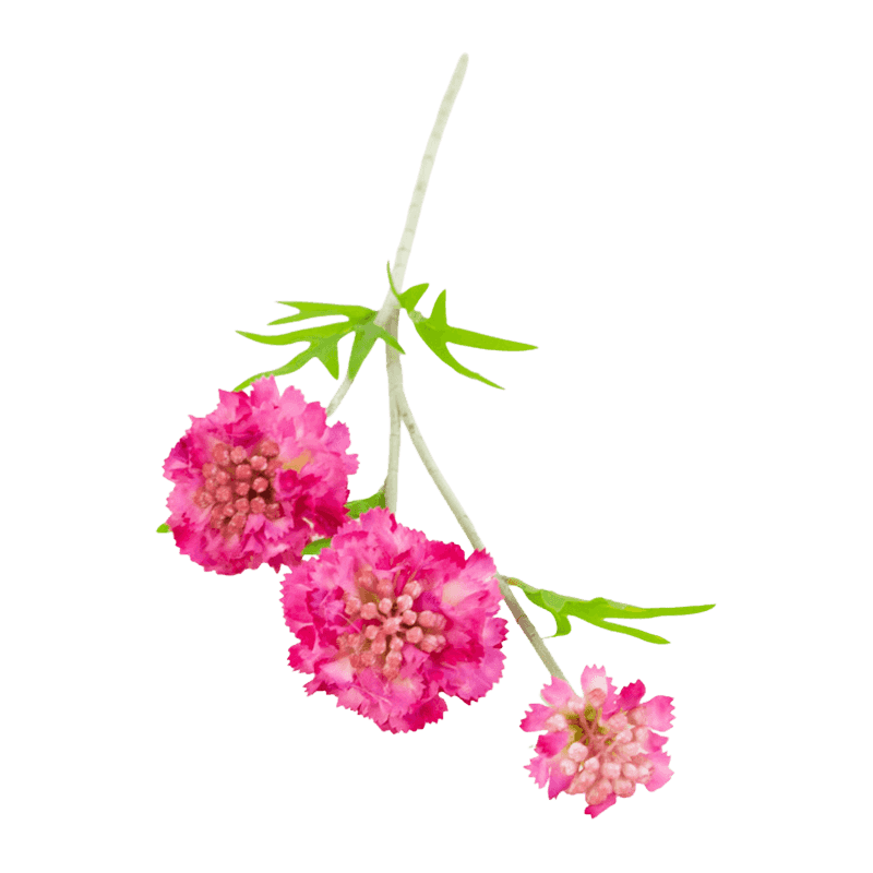 Artificial Scabiosa Long Spray With 3 Flower Heads