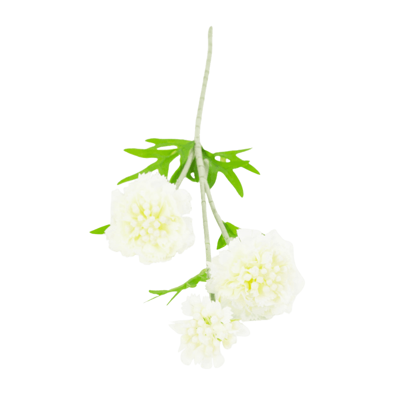 Artificial Scabiosa Long Spray With 3 Flower Heads
