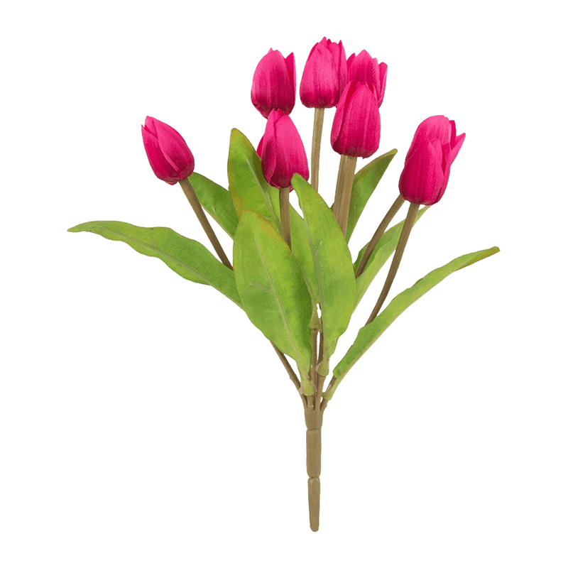 Artificial Tulip Bush With 9 Flowers