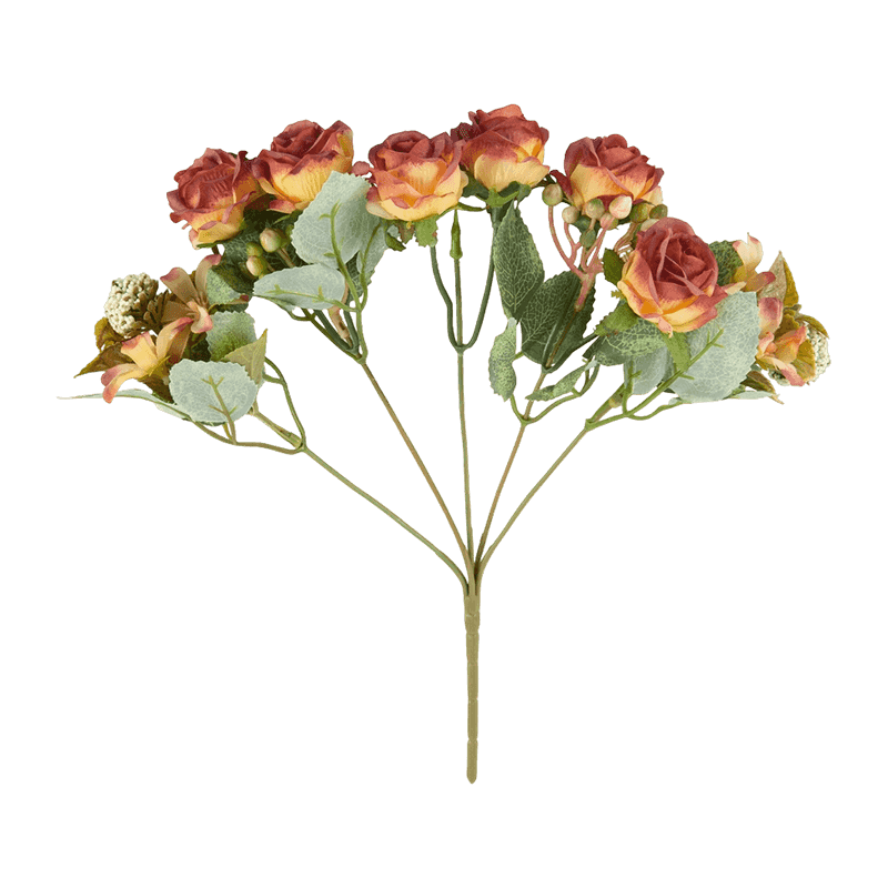 Artificial Mini Rose Flower With 10 Heads