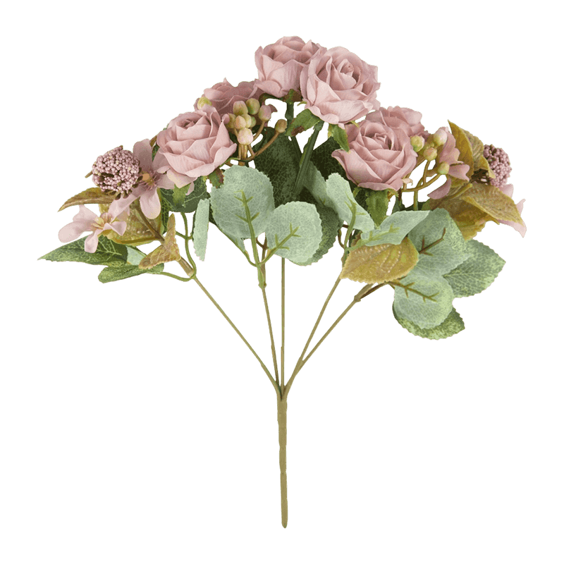 Artificial Mini Rose Flower With 10 Heads