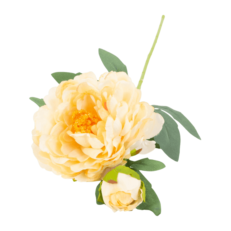 Artificial Peony Short Spray With 2 Flower Heads