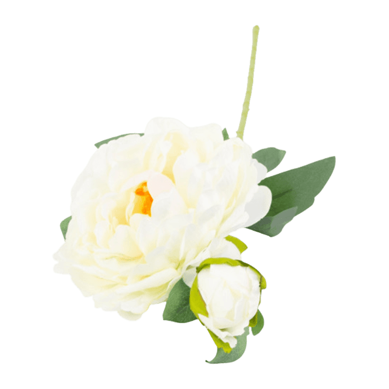 Artificial Peony Short Spray With 2 Flower Heads
