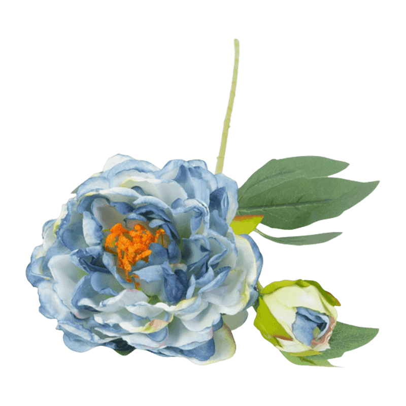 Artificial Peony Short Spray With 2 Flower Heads