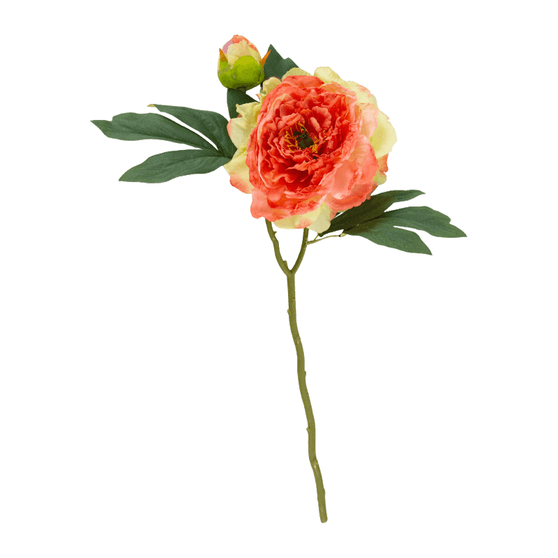Artificial Peony Spray With 2 Flower Heads