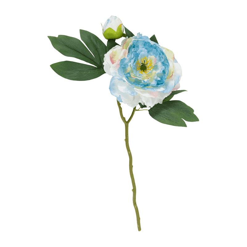 Artificial Peony Spray With 2 Flower Heads