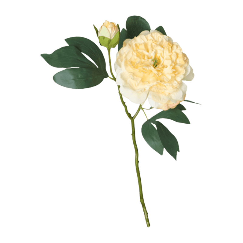 Artificial Peony Spray With 2 Flower Heads